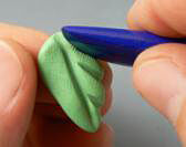 Clay being textured